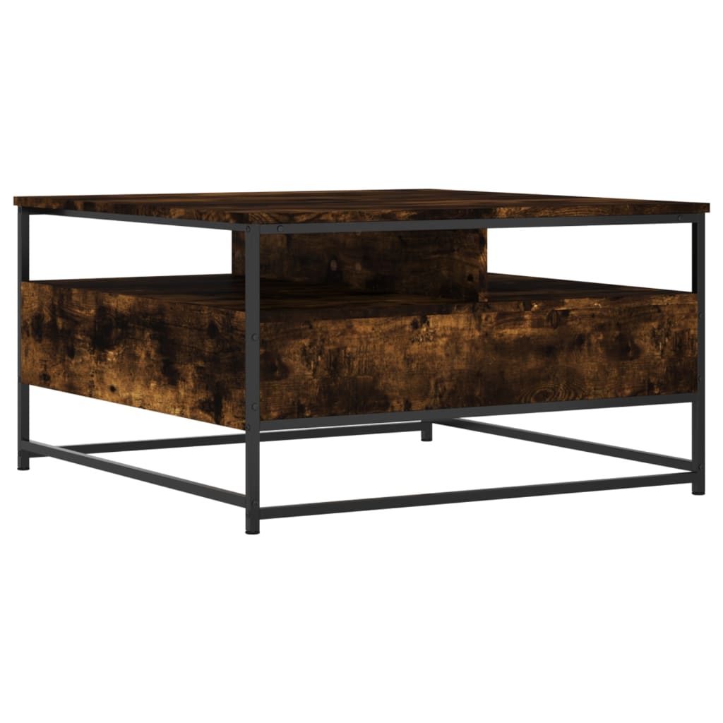 Soffbord Rökfärgad Ek 80x80x45 cm