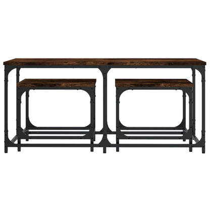 Soffbord Rökfargad Ek 3 st