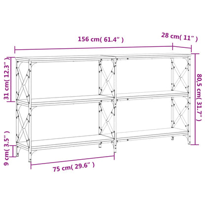 Avlastningsbord Konsollbord Brun Ek 156x28x80,5 cm
