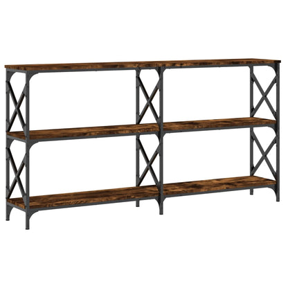 Avlastningsbord Konsollbord Rökfärgad Ek 200x28x80,5 cm