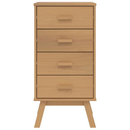 Sängbord OLDEN brun massiv furu