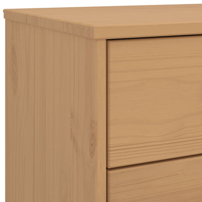 Sängbord OLDEN brun massiv furu