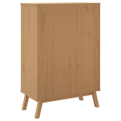 Skåp Grå OLDEN Brun 85x43x125 cm massiv furu