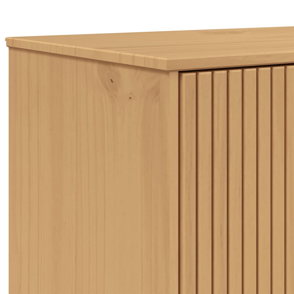 Skåp Grå OLDEN Brun 85x43x125 cm massiv furu