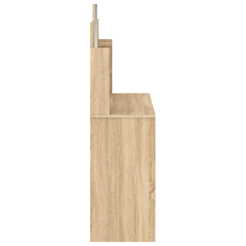 Sminkbord med spegel Sonoma Ek 96x39x142 cm