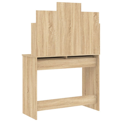 Sminkbord med spegel Sonoma Ek 96x39x142 cm