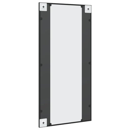 Väggspegel Svart 50x100 cm rektangulär järn