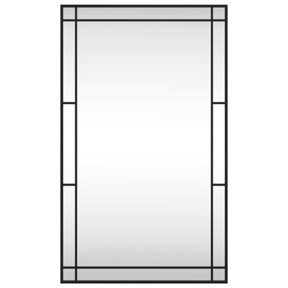 Väggspegel Svart 60x100 cm rektangulär järn