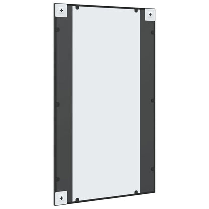 Väggspegel Svart 60x100 cm rektangulär järn