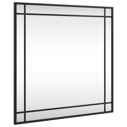Väggspegel Svart 60x60 cm fyrkantig järn