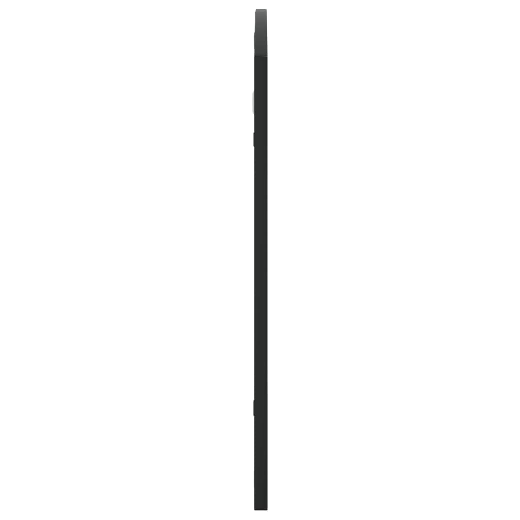 Väggspegel Svart 100x60 cm bågformad järn