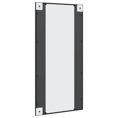 Väggspegel Svart 50x100 cm rektangulär järn