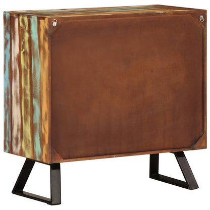 Byrå Trä flerfärgad 70x35x70 cm massivt återvunnet trä