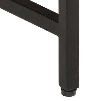 Soffbord Trä 3 st massivt massivt grovt mangoträ och järn