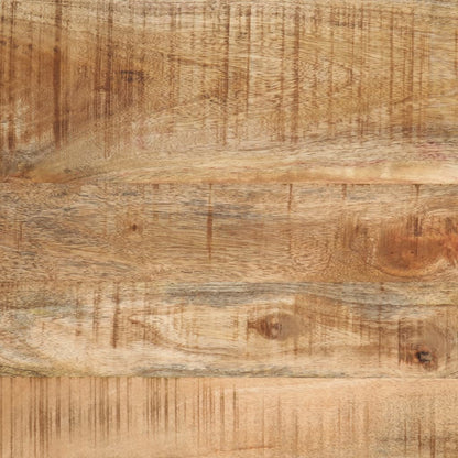 Soffbord Trä 3 st massivt massivt grovt mangoträ och järn