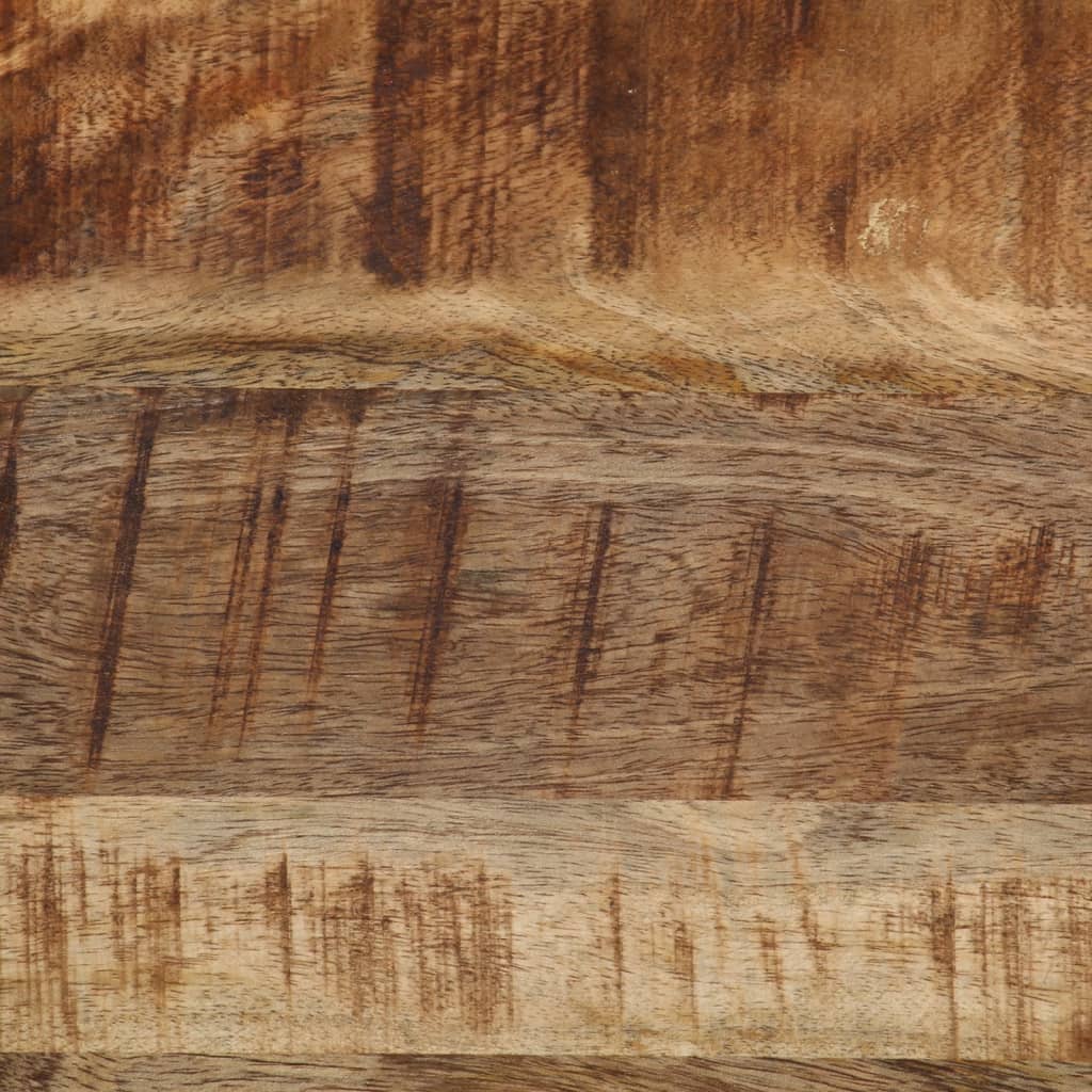 Soffbord Trä 3 st massivt massivt grovt mangoträ och järn