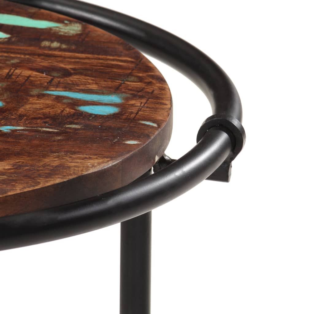 Soffbord Trä 3 st massivt återvunnet trä