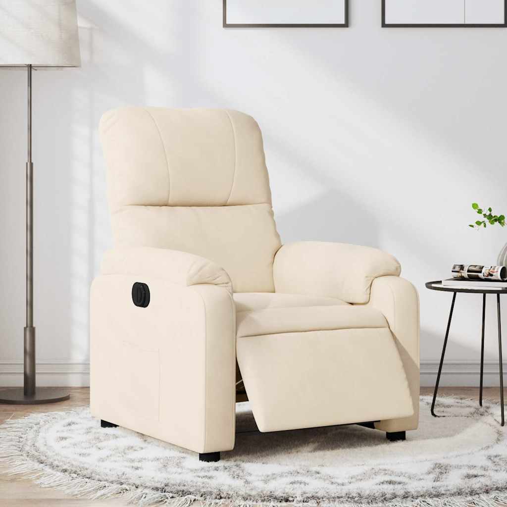Elektrisk Fåtölj Beige Reclinerfåtölj mikrofibertyg