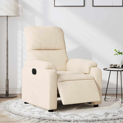 Elektrisk Fåtölj Beige Reclinerfåtölj mikrofibertyg