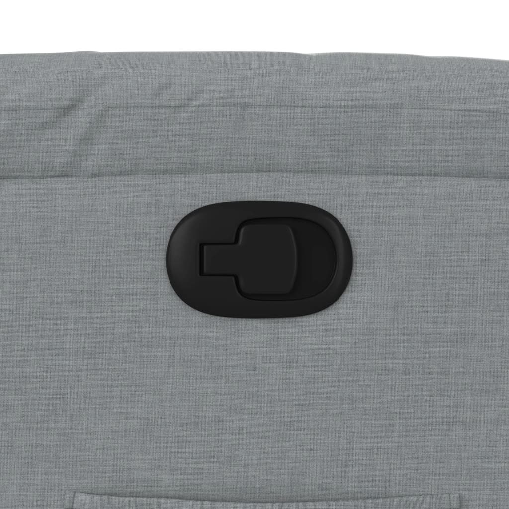 Fåtölj Ljusgrå Reclinerfåtölj med uppresningshjälp tyg