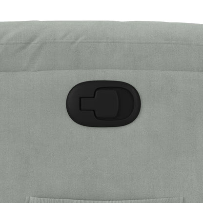 Fåtölj Ljusgrå Reclinerfåtölj med uppresningshjälp sammet