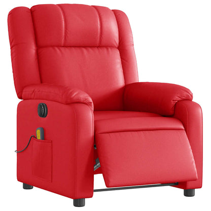 Elektrisk Massagefåtölj Röd konstläder