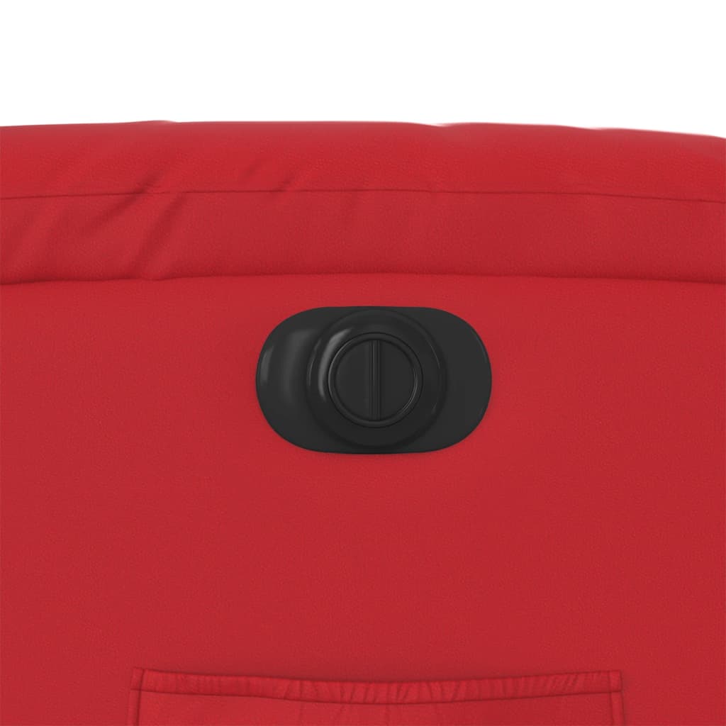 Elektrisk Fåtölj Röd Reclinerfåtölj konstläder