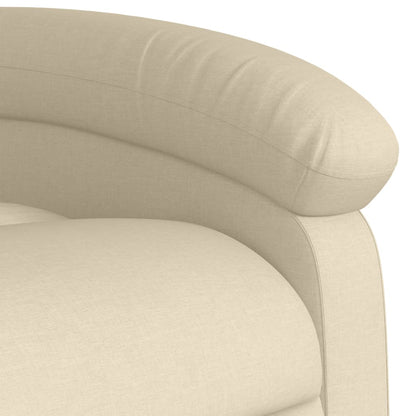 Fåtölj krämfärgad tyg