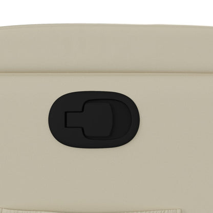 Fåtölj krämfärgad konstläder