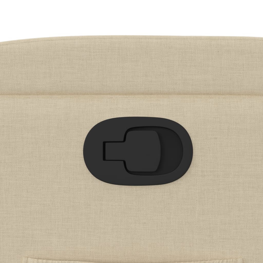 Fåtölj krämfärgad tyg