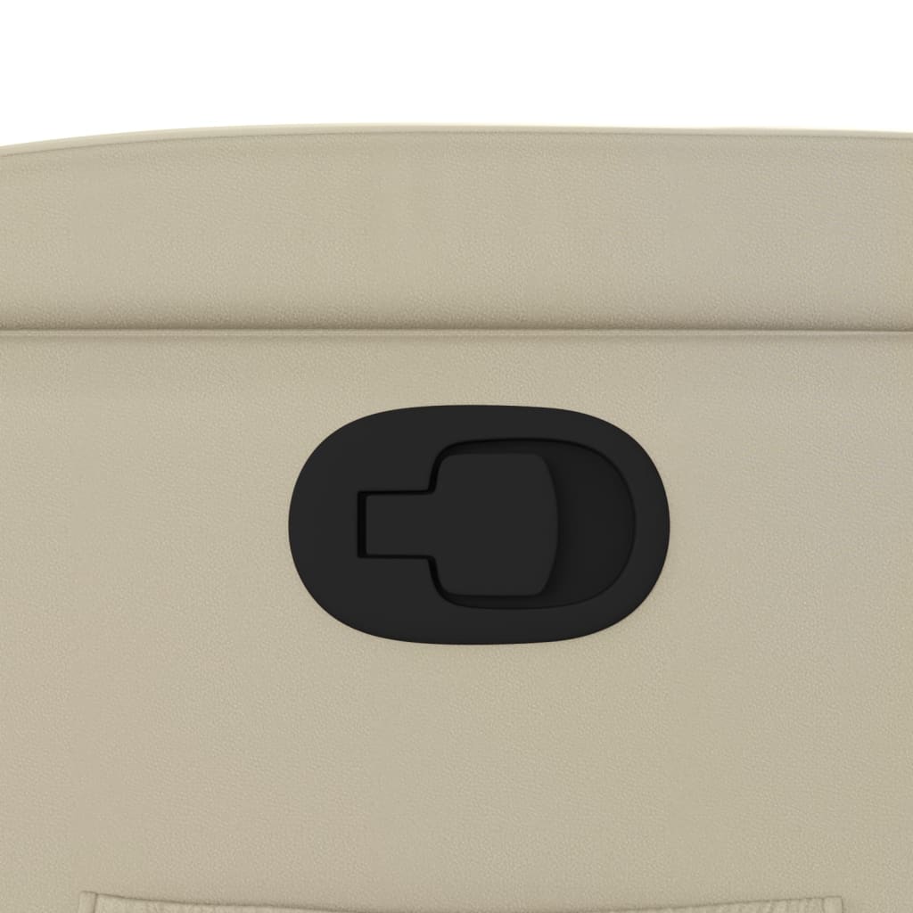 Fåtölj krämfärgad konstläder