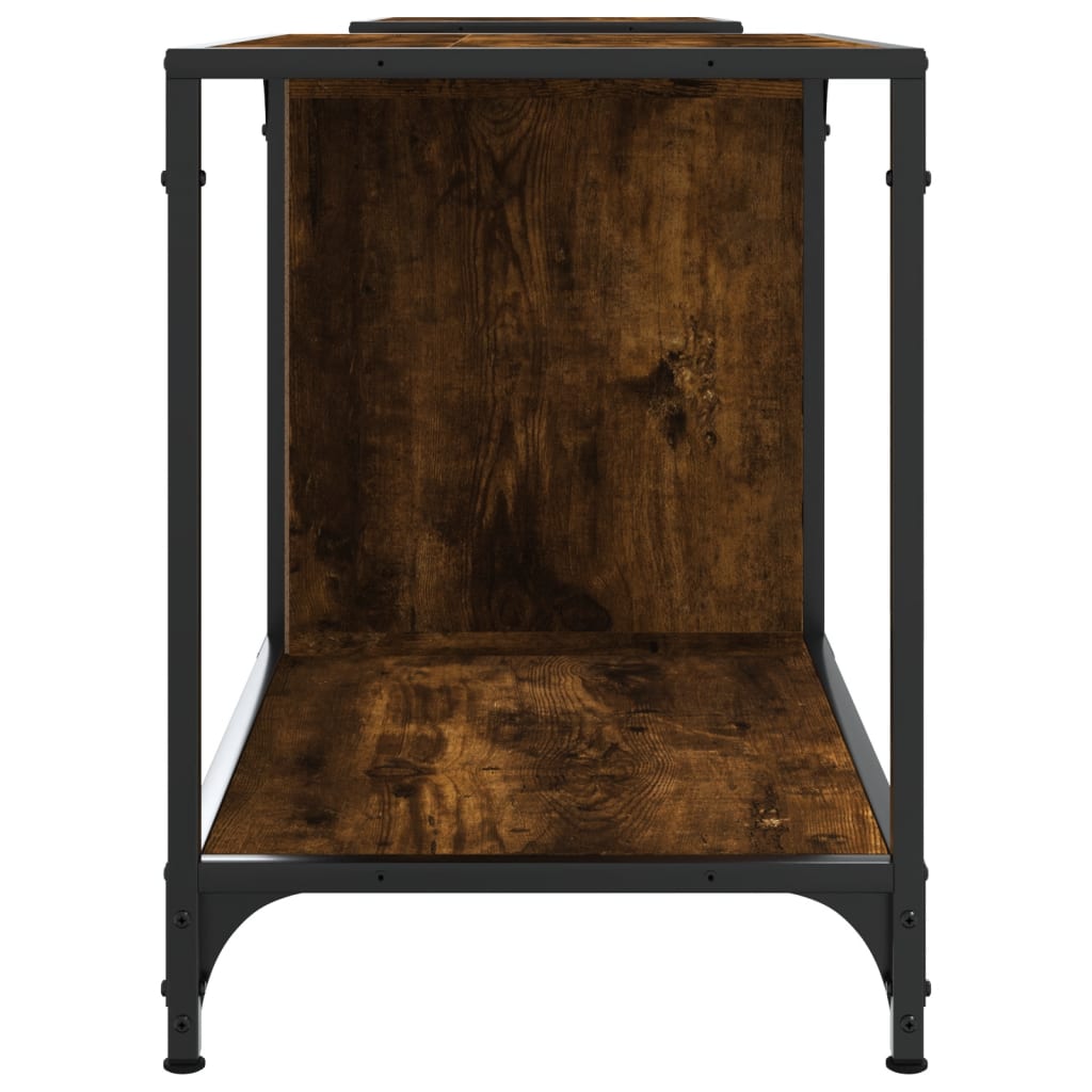 TV-Möbel Rökfärgad Ek TV-Bänk 203x37x50 cm