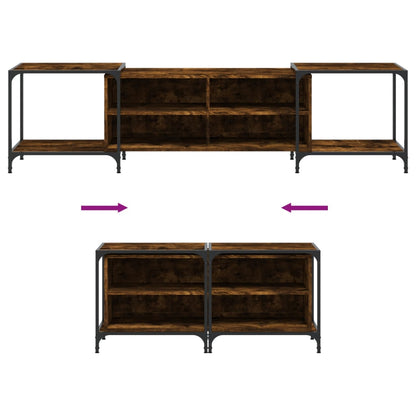 TV-Möbel Rökfärgad Ek TV-Bänk 203x37x50 cm