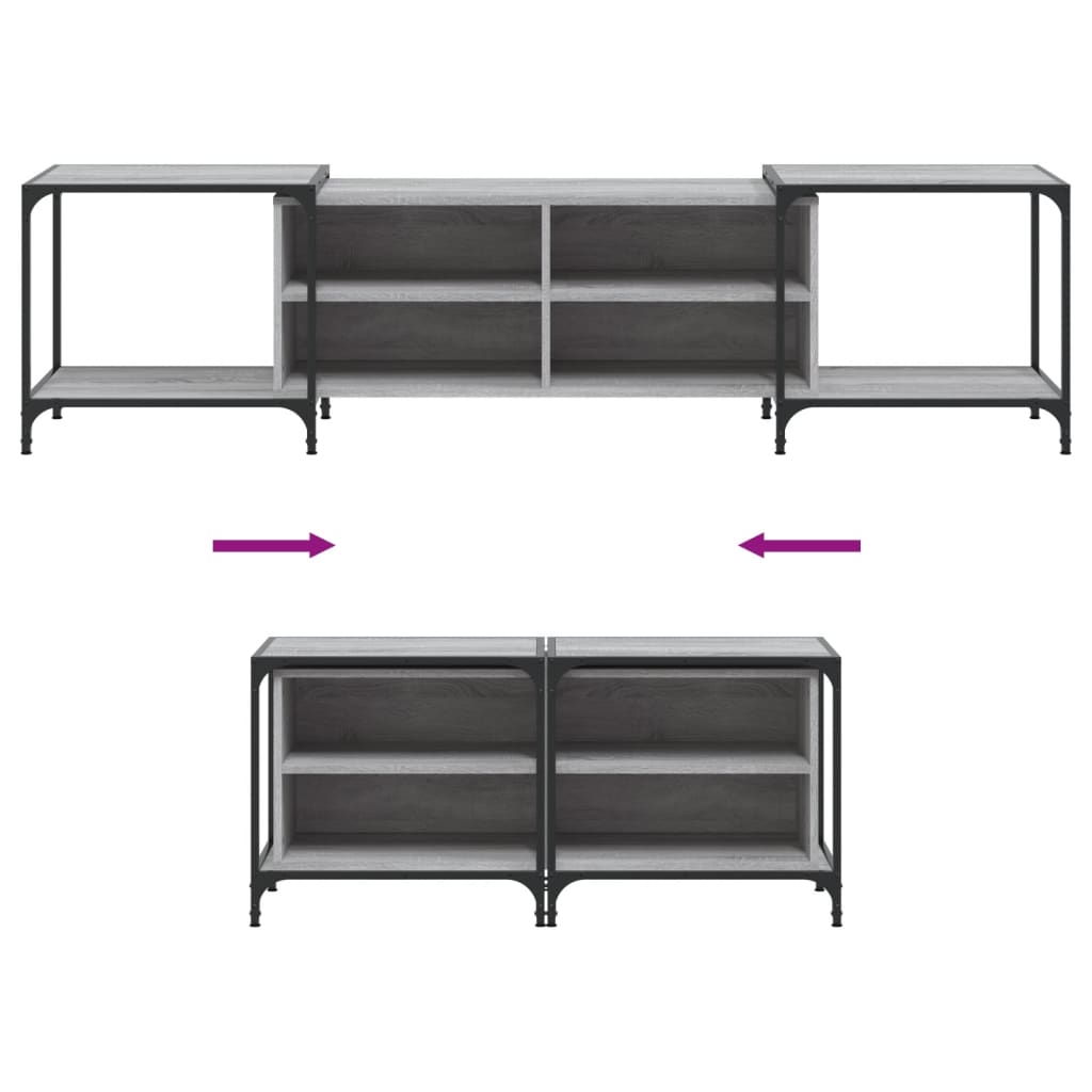 TV-Möbel Sonoma Grå TV-Bänk 203x37x50 cm