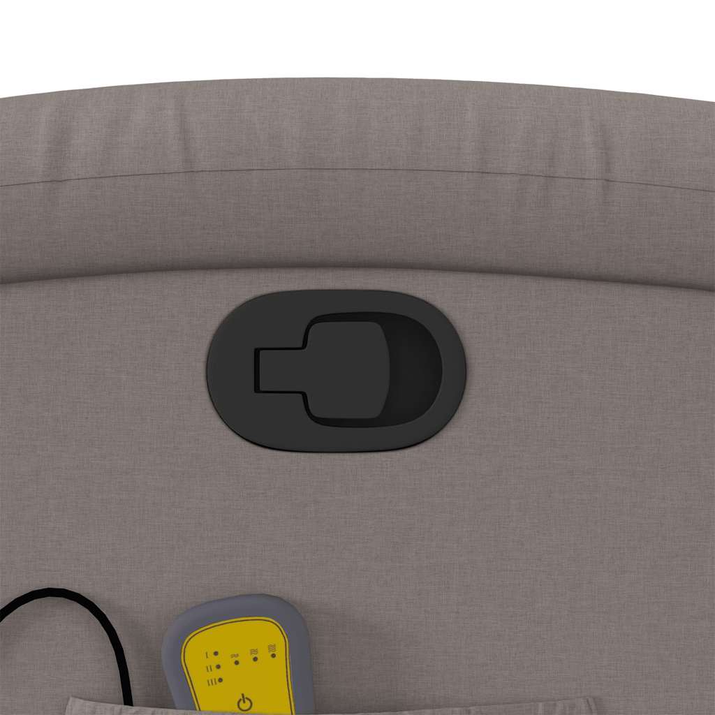Elektrisk Massagefåtölj Taupe tyg