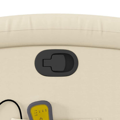 Elektrisk Massagefåtölj Gräddvit konstläder