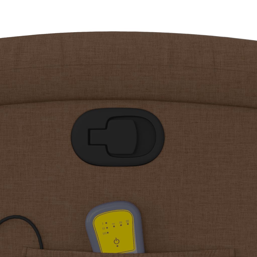 Elektrisk Massagefåtölj Brun tyg