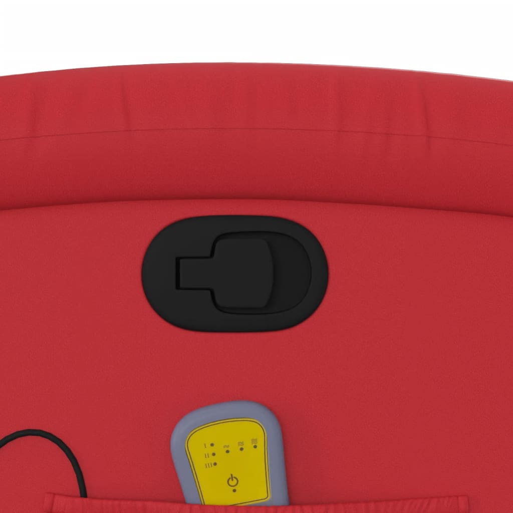 Elektrisk Massagefåtölj Röd konstläder