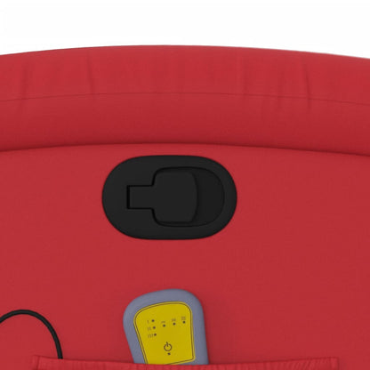 Elektrisk Massagefåtölj Röd konstläder