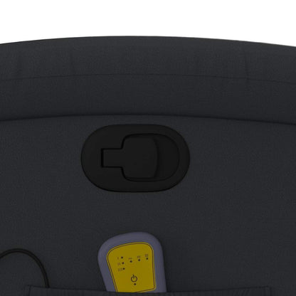 Elektrisk Massagefåtölj Svart äkta läder