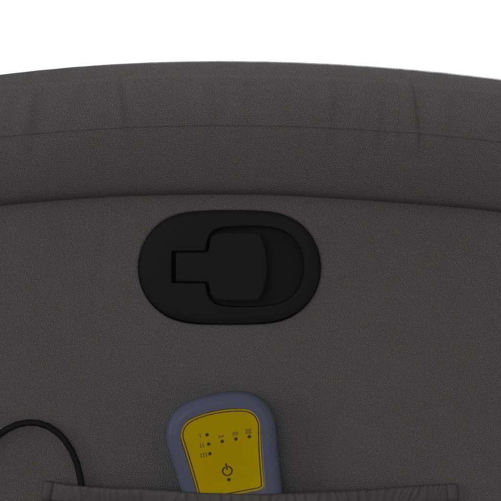 Elektrisk Massagefåtölj Grå äkta läder