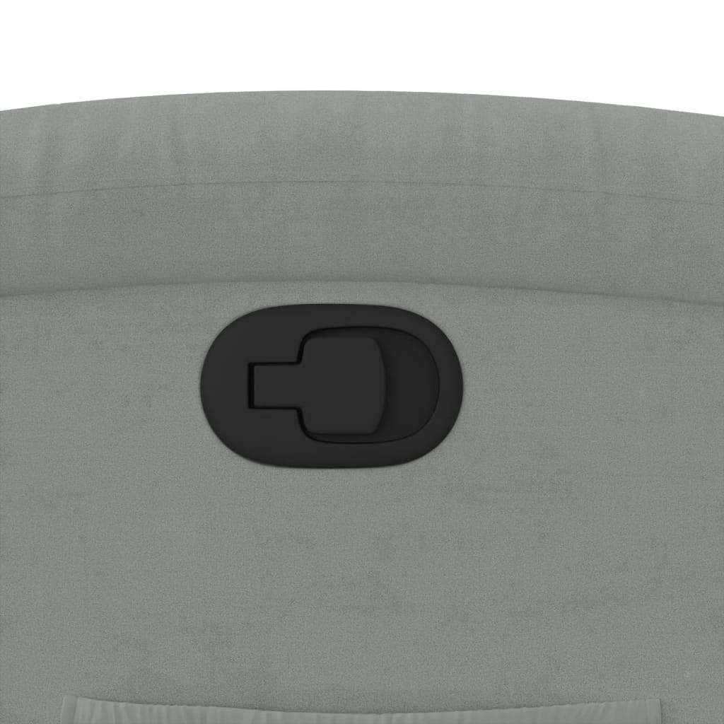 Fåtölj Ljusgrå Reclinerfåtölj sammet