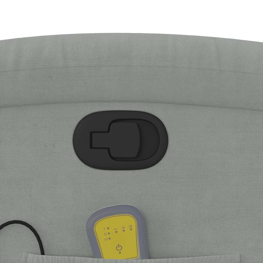 Elektrisk Massagefåtölj Ljusgrå sammet