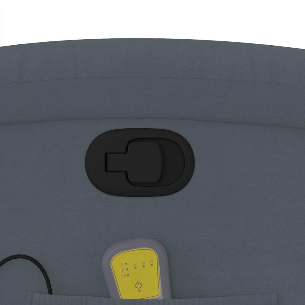 Elektrisk Massagefåtölj Mörkgrå sammet