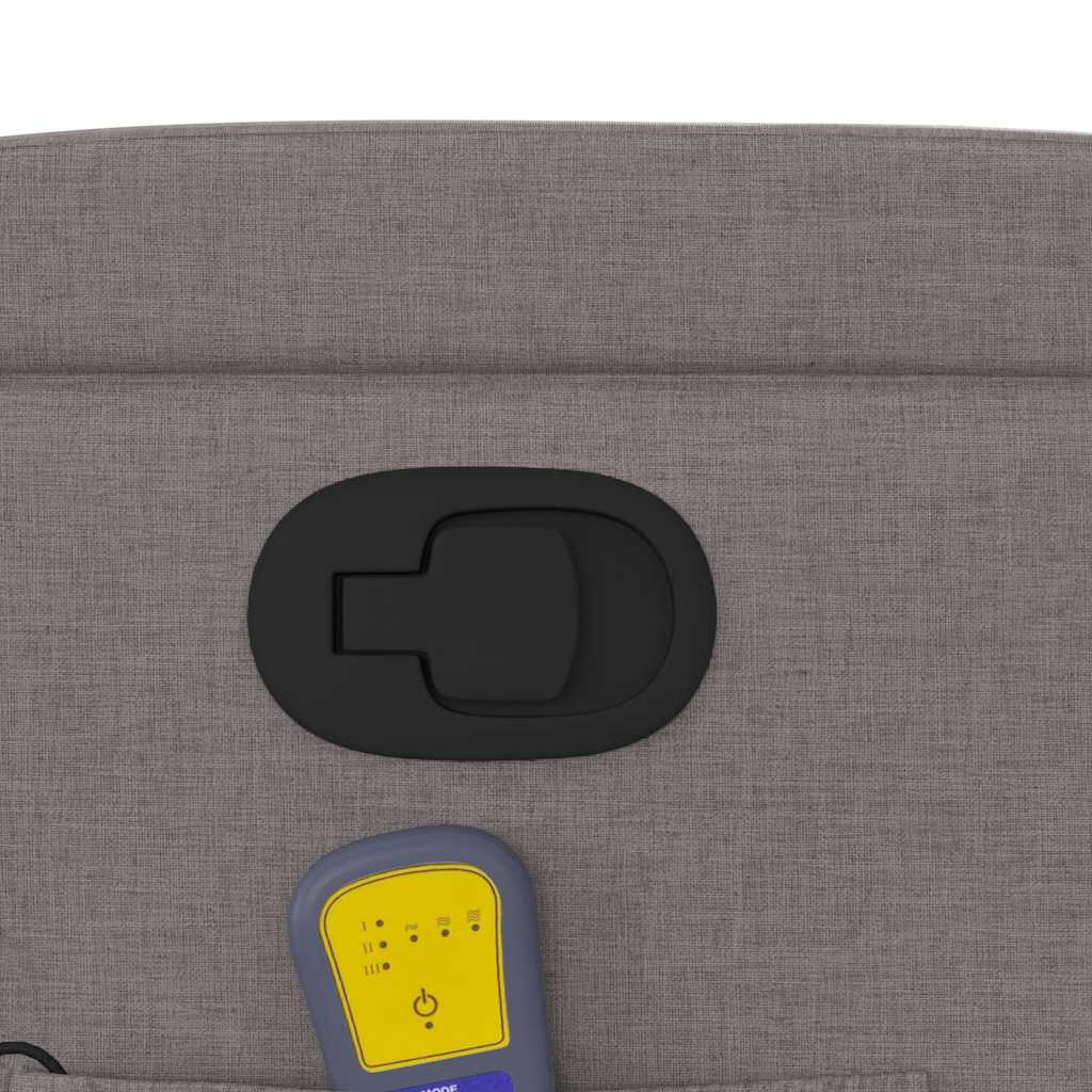 Elektrisk Massagefåtölj Taupe tyg