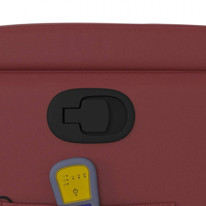 Elektrisk Massagefåtölj Vinröd konstläder