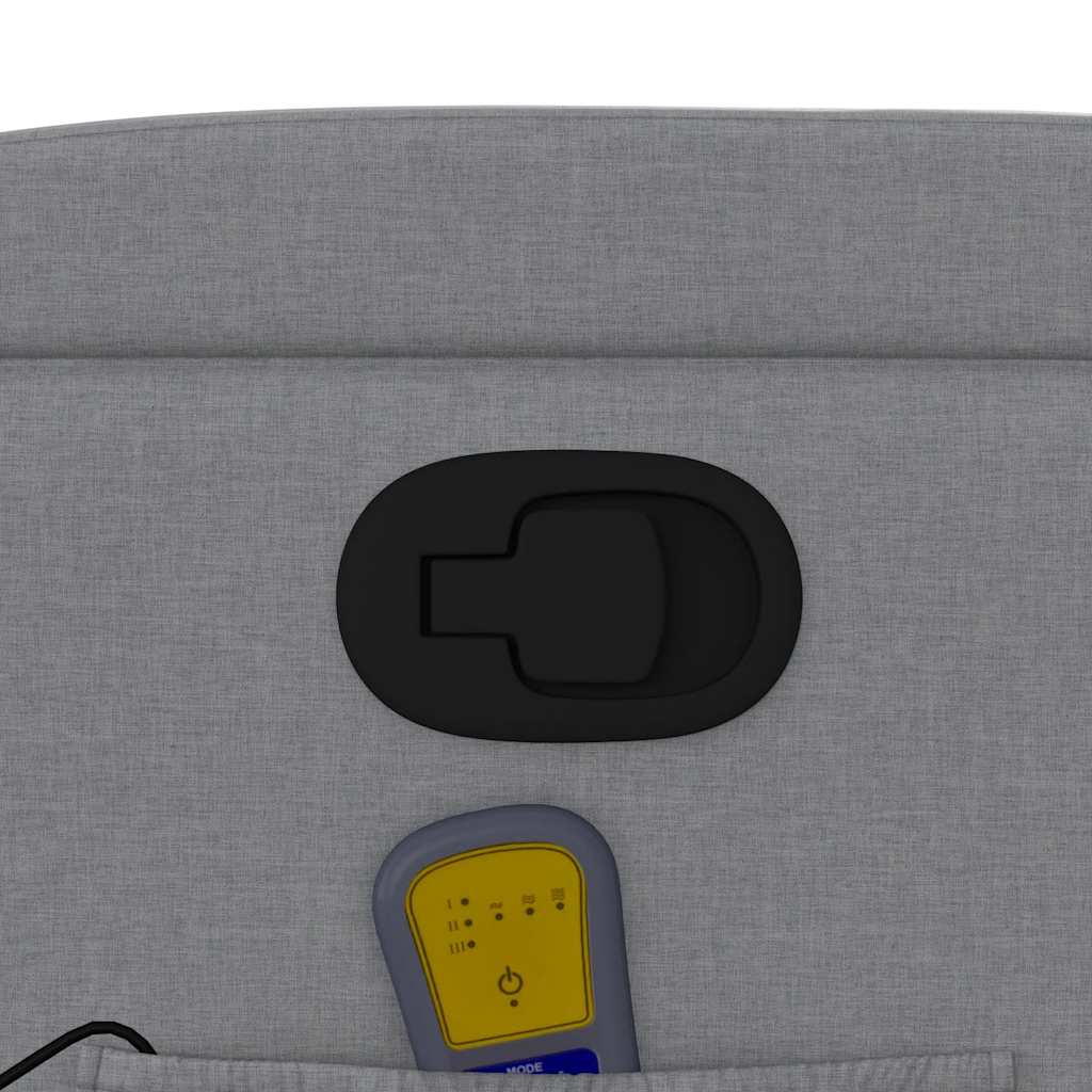 Elektrisk Massagefåtölj Ljusgrå tyg