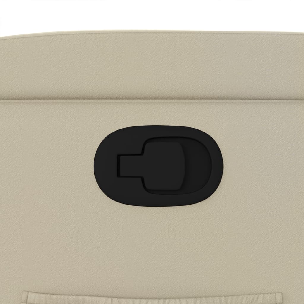 Fåtölj Gräddvit Reclinerfåtölj konstläder