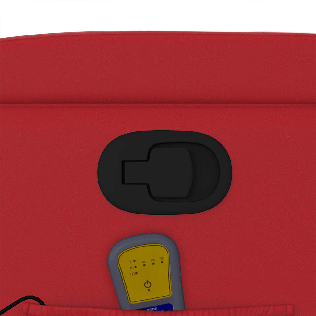 Elektrisk Massagefåtölj Röd konstläder