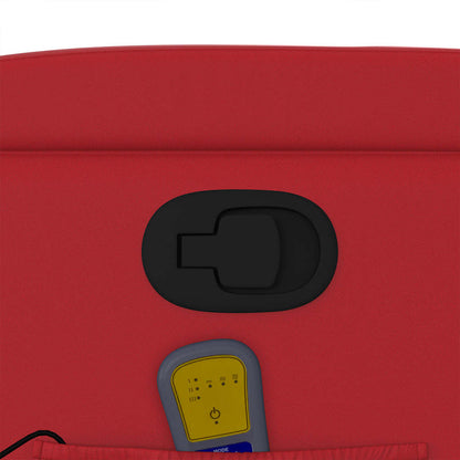 Elektrisk Massagefåtölj Röd konstläder